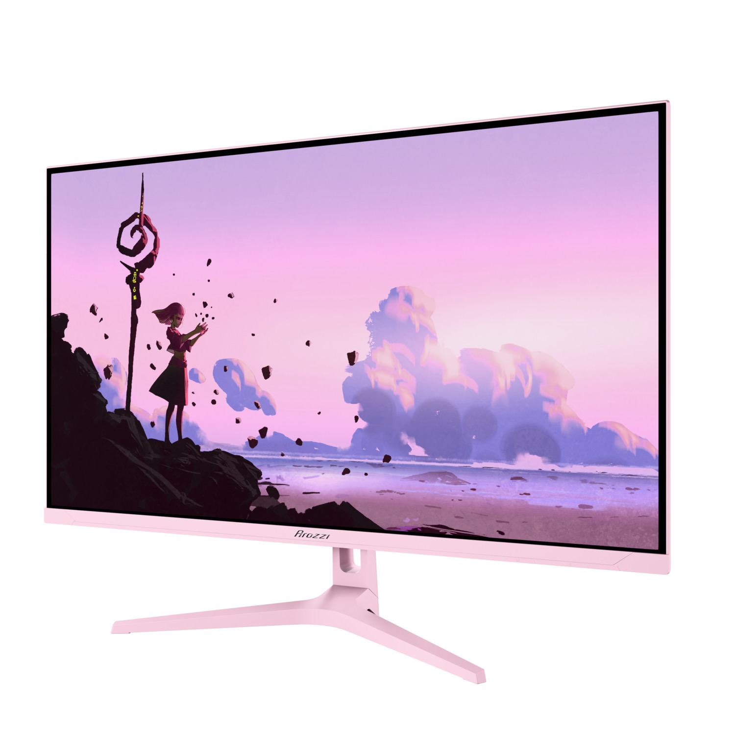 Arozzi Nova 32" QHD 2K Gaming Monitor – IPS, 180Hz, 1ms, HDR10, Adaptive Sync – Pink