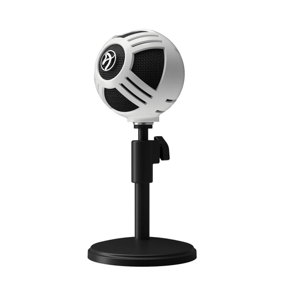 Arozzi - Sfera Gaming/Streaming/Office USB Microphone - Cardioid Polar Pattern, Boom Arm Compatible - White