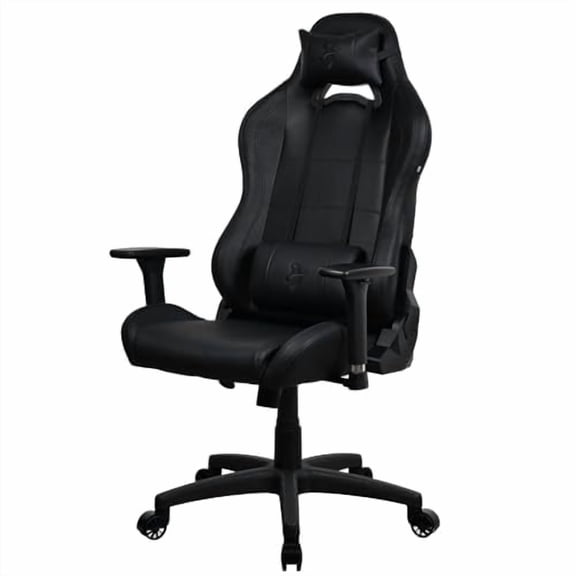 Arozzi Torretta Soft PU Leather Material Gaming Chair, Durable Ergonomic Office Chair with Adjustable Height, 3D Armrest & 2 Supportive Pillows (Pure Black)