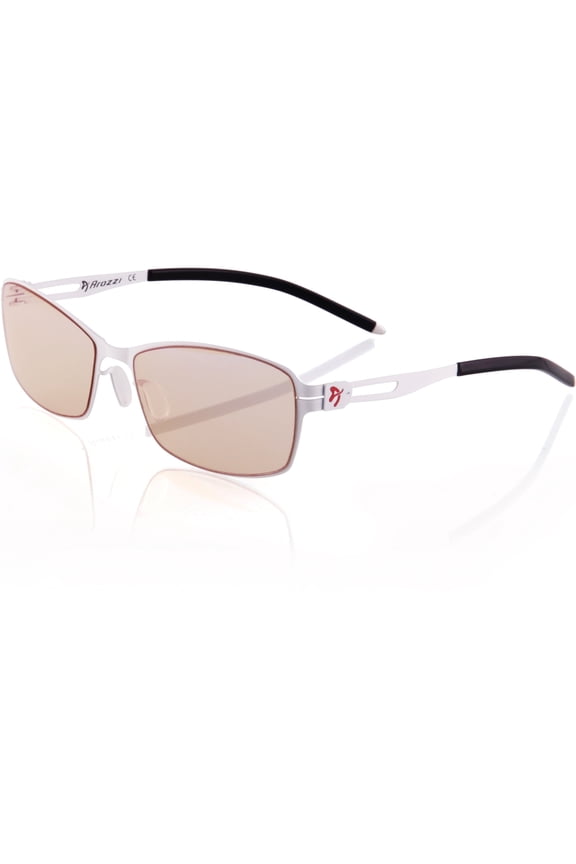 Visione VX- 400 Computer Gaming Glasses - Anti-Glare, UV & Blue Light Protection, Eye Strain Relief, Comfortable Gaming, White - PC/Mac/Linux