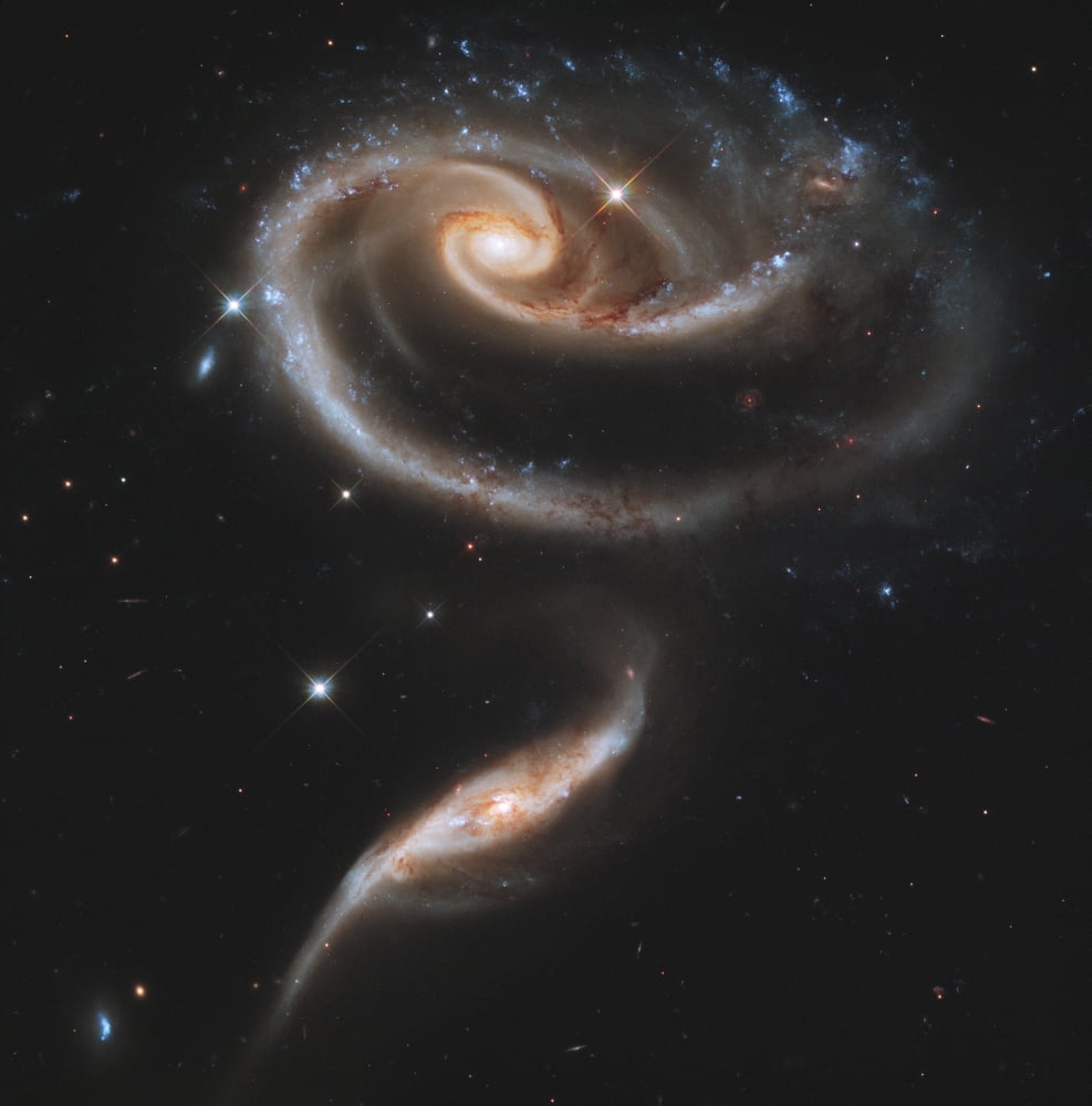 Arp 273 interacting galaxies in Andromeda Canvas Art - Stocktrek Images (28 x 28)