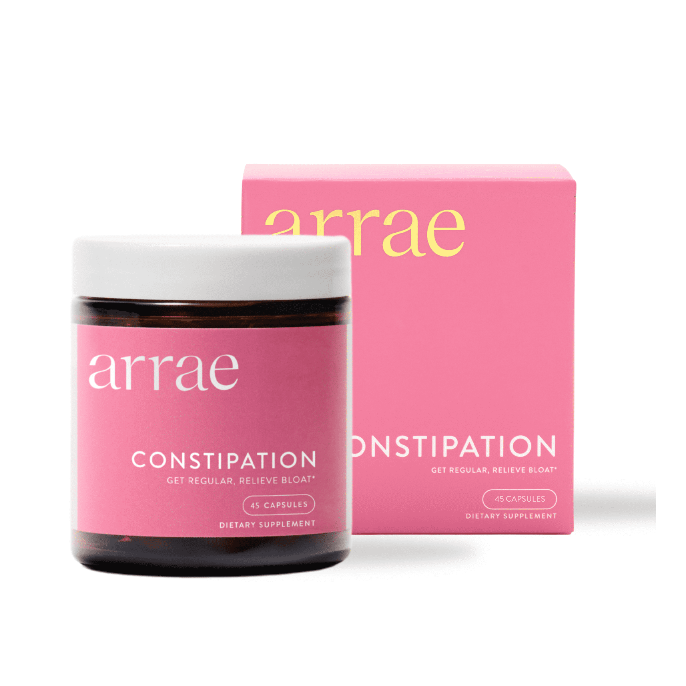 Arrae Constipation Relief Capsules for Bowel Regularity - 45 Capsules: Vegan, Non-GMO, Gluten-Free