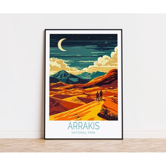 Arrakis Travel Poster, Arrakis National Park Print, Dune Poster, Birthday Gifts, Home Decor, 8x12 UNFRAMED