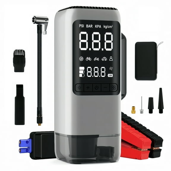 Arrancador De Bateria De Auto Portatil 4000a Inflador 150psi
