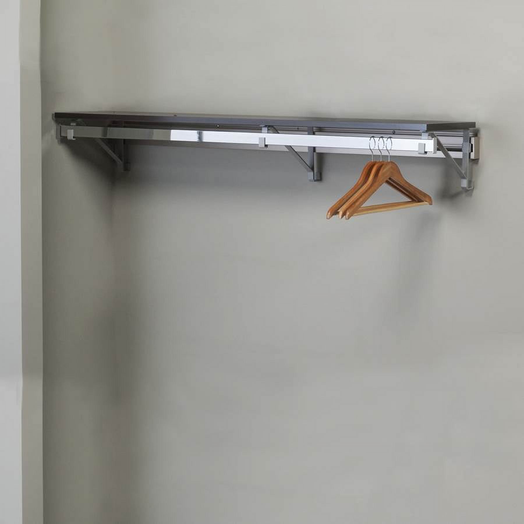 Arrange a Space Closet Hang Rod with Shelf 32in. Espresso