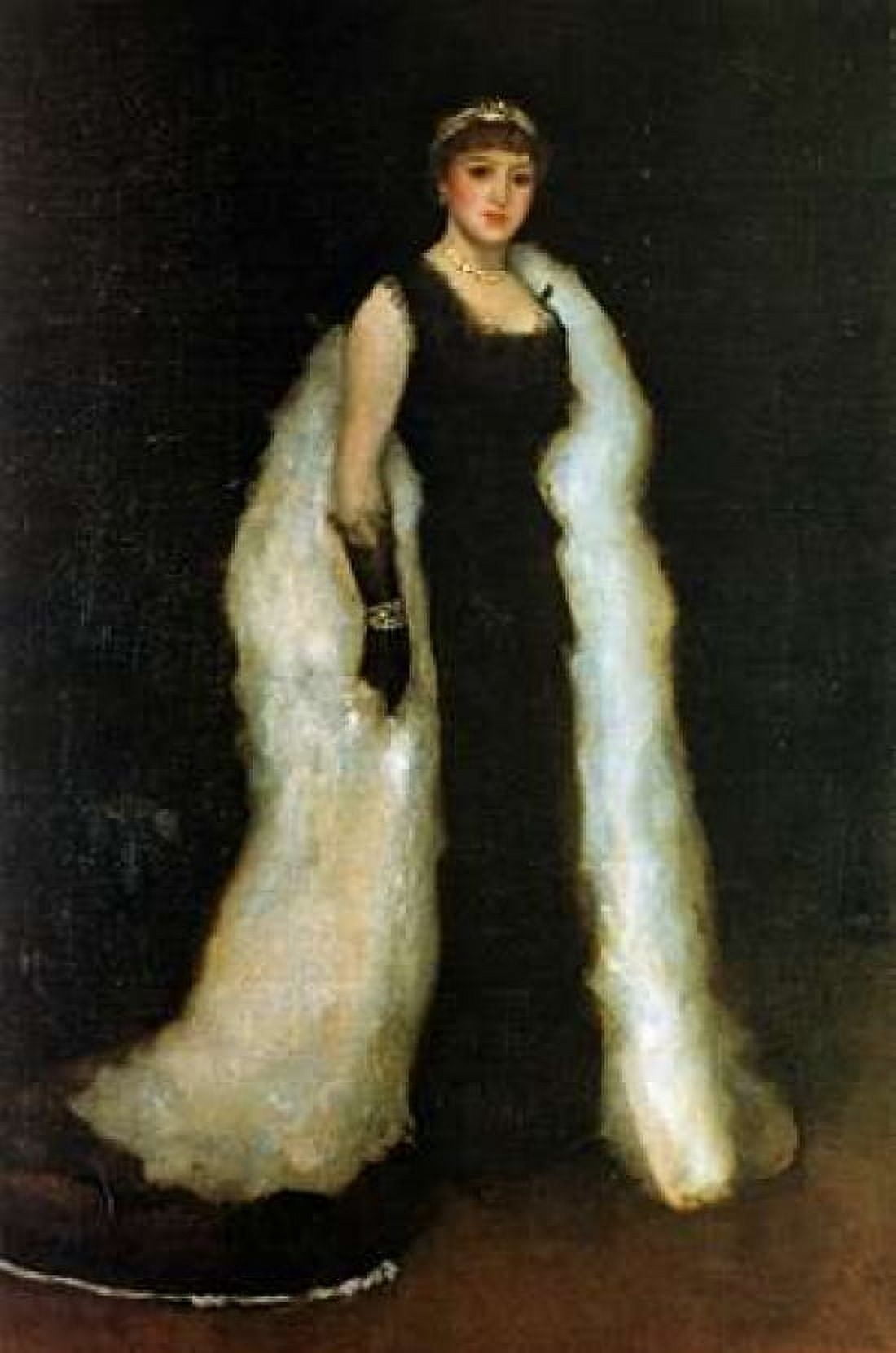 Arrangement In Black Lady Meux 1881 Canvas Art - James McNeill Whistler (12 x 18)