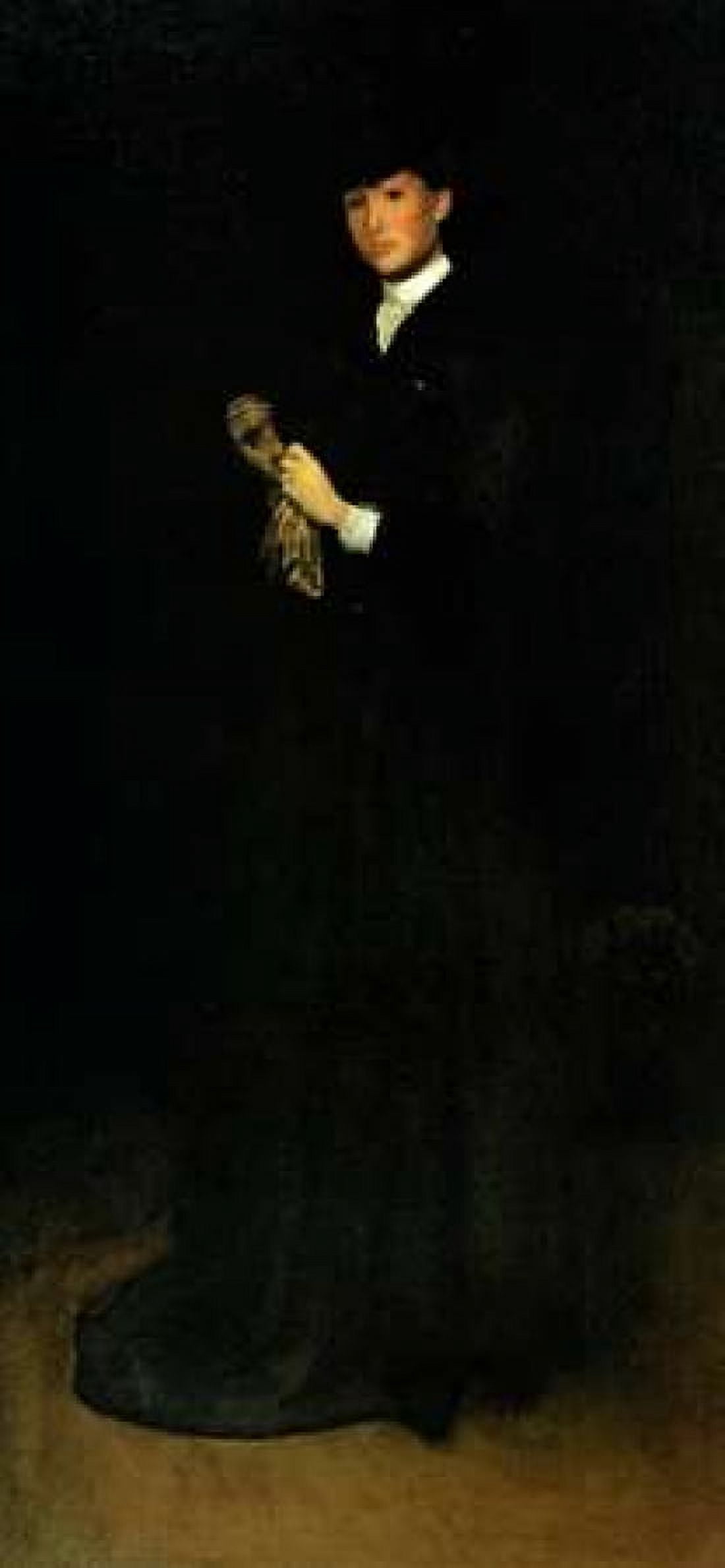 Arrangement In Black Portrait Of Mrs Cassatt 1883 Canvas Art - James McNeill Whistler (10 x 20)