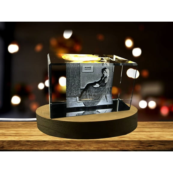 Arrangement in Grey and Black 3D Engraved Crystal Decor