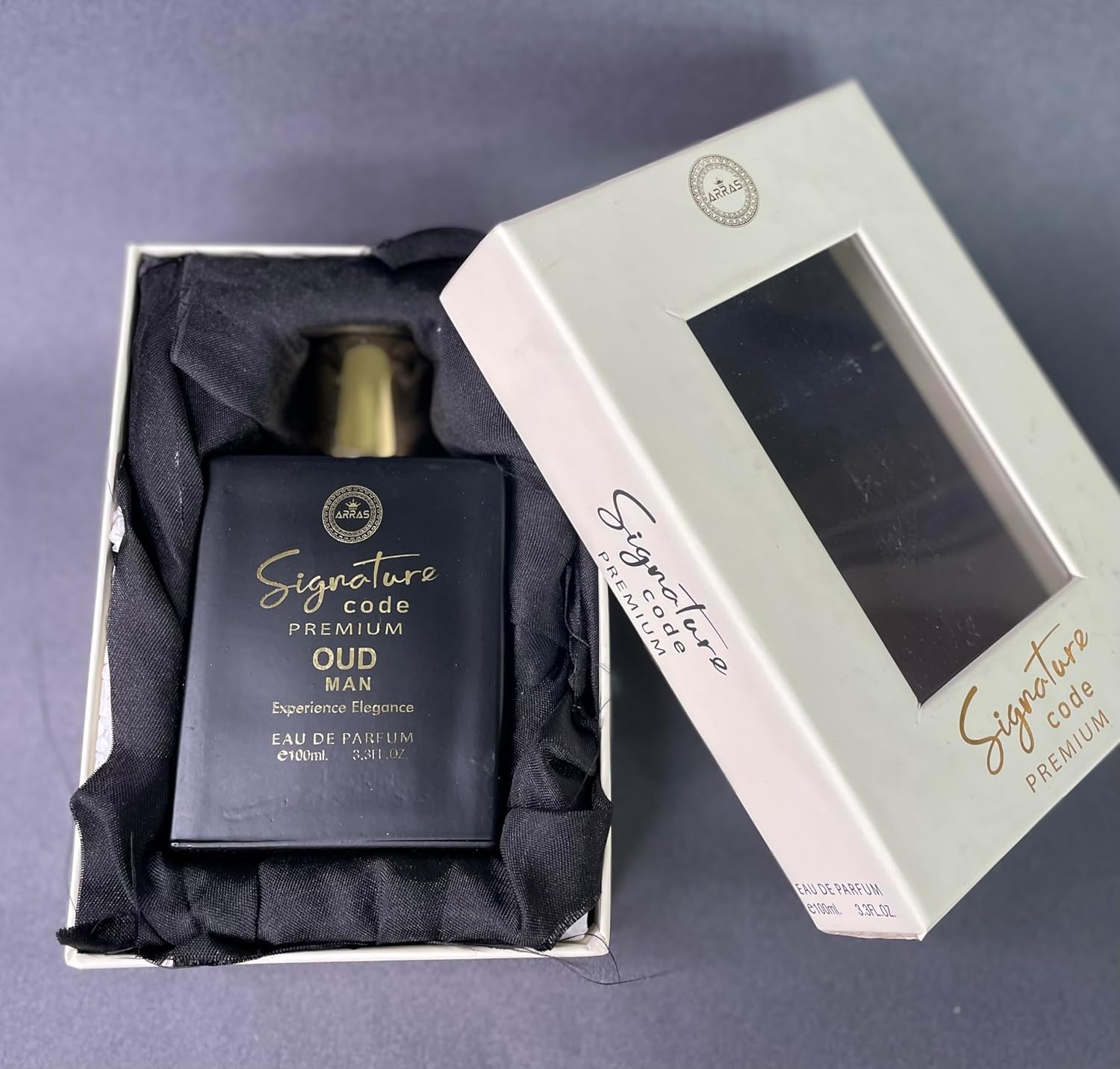 Arras Signature Code Premium " Oud Man " Eau De Parfum For Men 100ml 3.