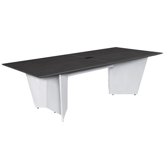Array 96" Conference Table with Power Data Grommet- Ash Grey/ White