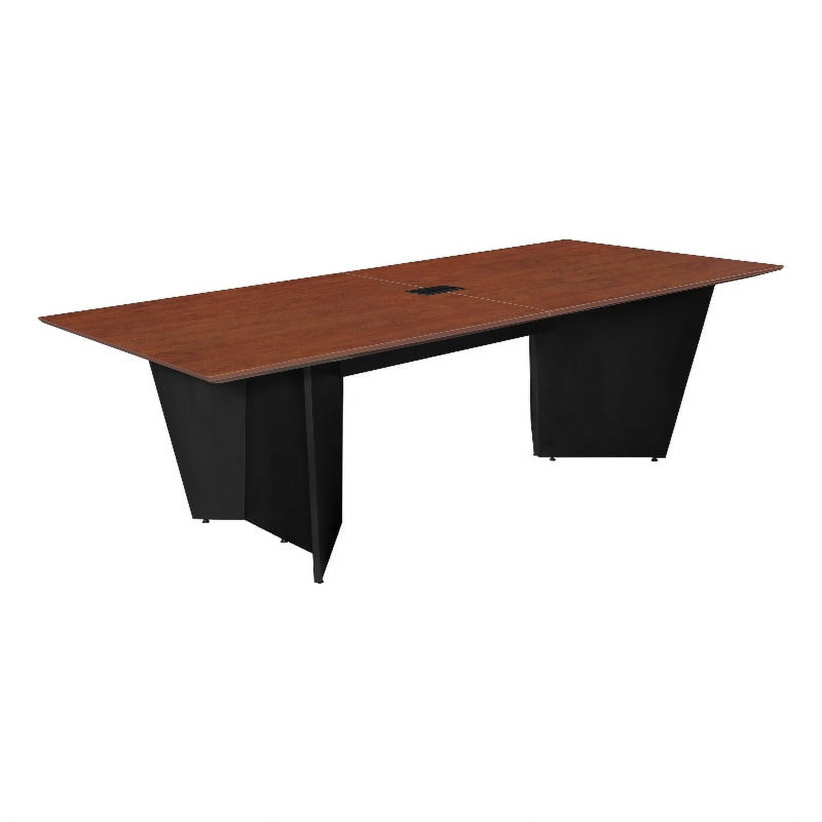 Array 96" Conference Table with Power Data Grommet- Cherry/ Black ...