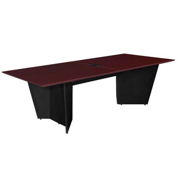 Array 96" Conference Table with Power Data Grommet- Mahogany/ Black
