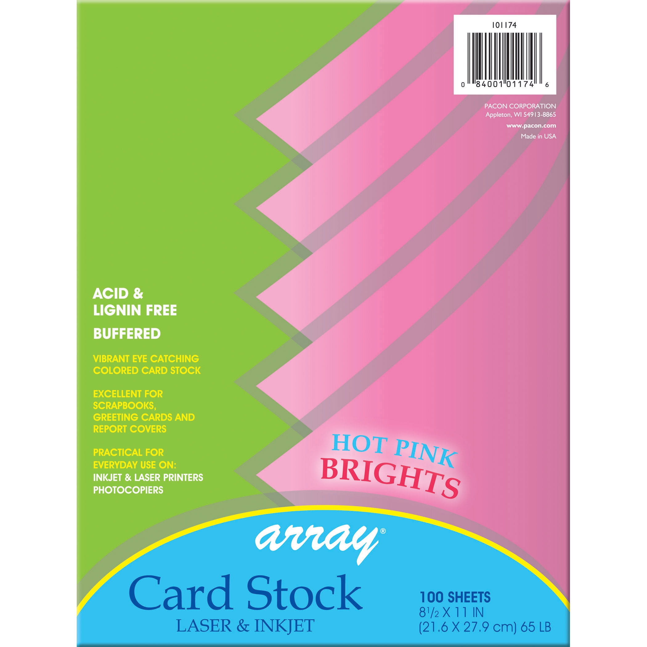 Array® Card Stock, Hot Pink, 100 Sheets - Walmart.com