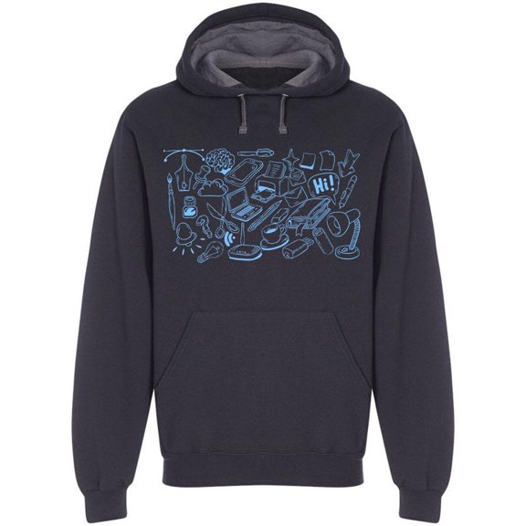 Array Of Design Equipment Hoodie Men -Image by Shutterstock, Male Large