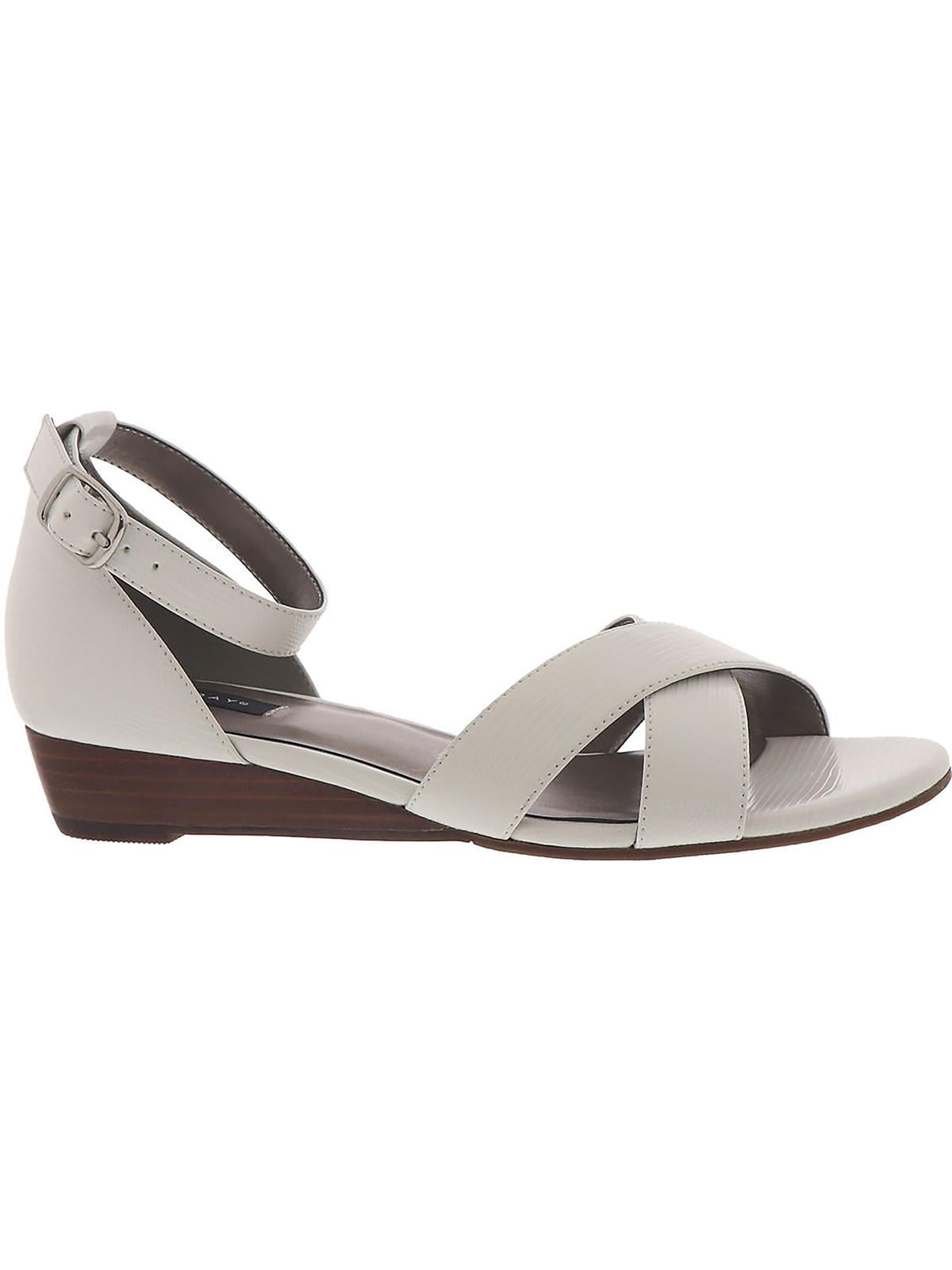 Array Womens Brooklyn Faux Leather Open Toe Heel Sandals