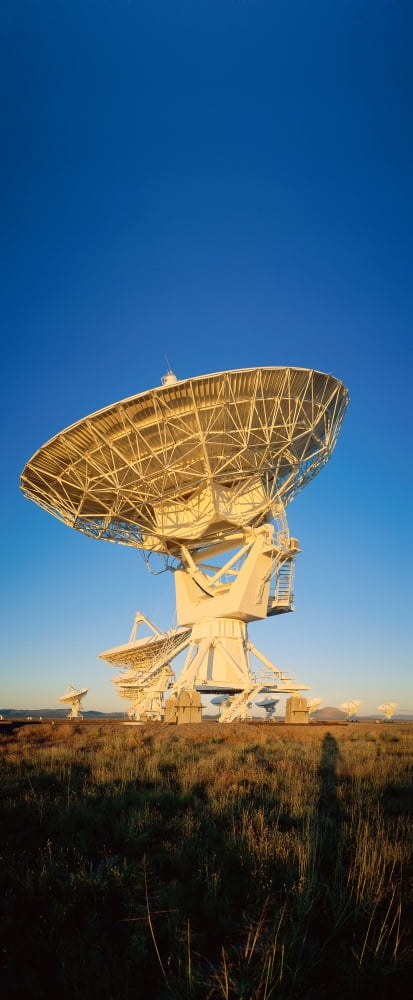 Arraysatellite dish aimed towards sky Canvas Art - Panoramic Images (27 x 9)
