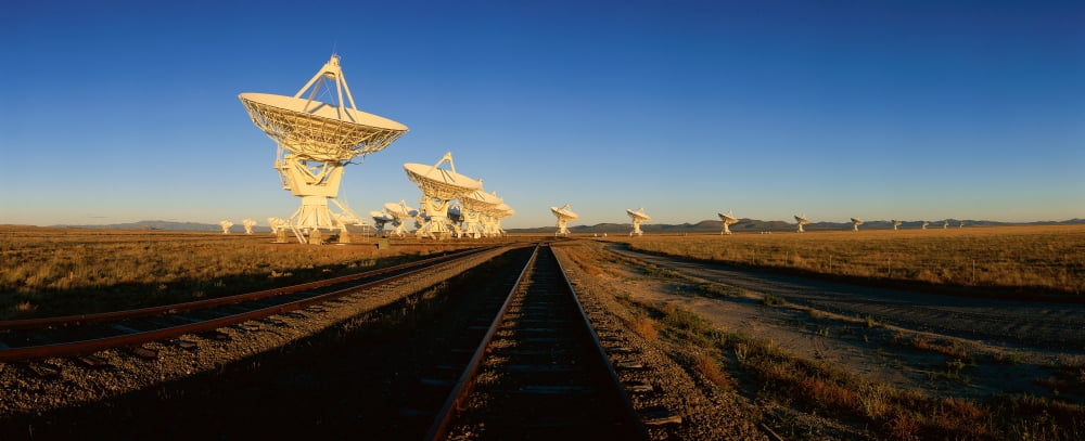Arraysatellite dishes spread across landscape Canvas Art - Panoramic Images (36 x 12)