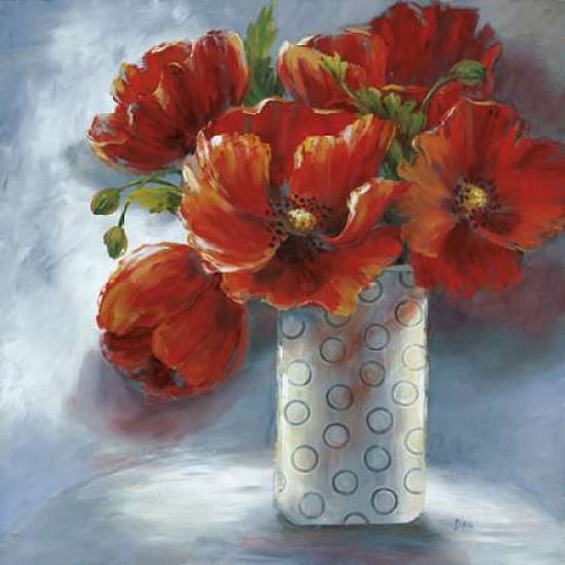 Arreglo en Rojo I Canvas Art - Nan (24 x 24)