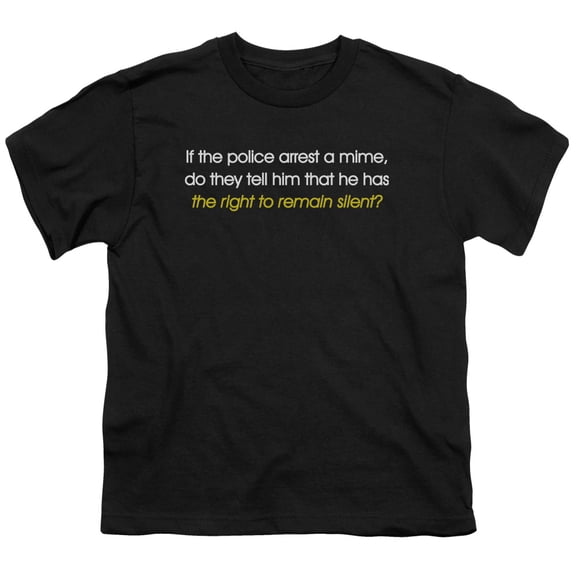 - Arrest A Mime - Youth Short Sleeve Shirt - Medium
