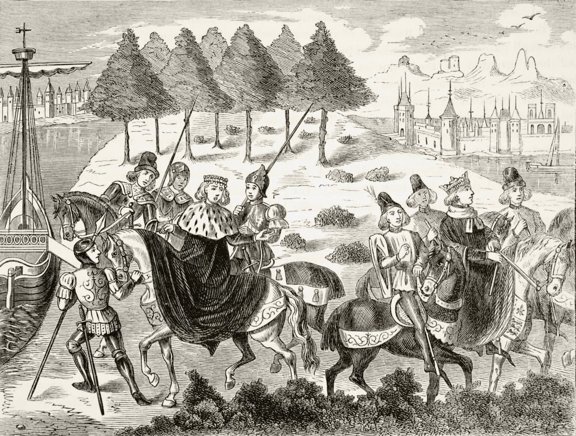 The Arrest Of The Duke Of Gloucester 1397 From The National And Domestic History Of England By William Aubrey Published London Circa 1890 Canvas Art - Ken Welsh Design Pics (32 x 24)