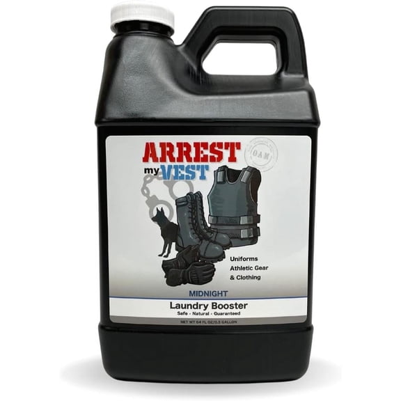 Arrest My Vest Professional Grade Laundry Booster Deodorizer for Clothes Midnight 64 oz Bottle