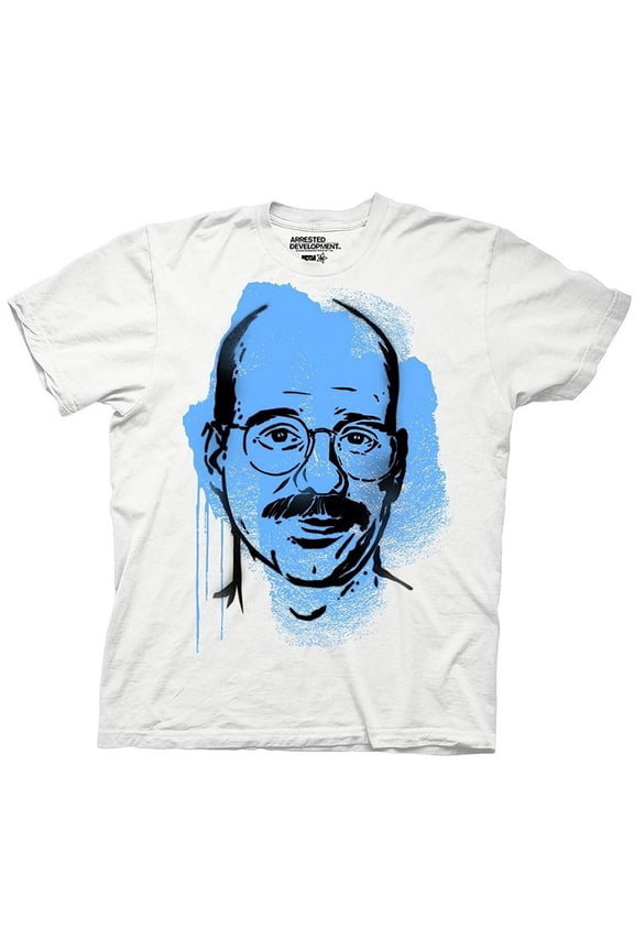 Arrested Development Tobias Paint Stencil White Adult T-Shirt