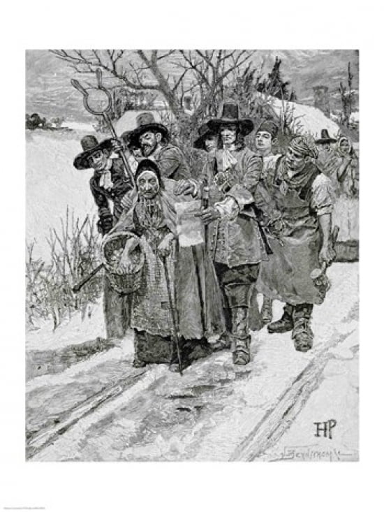 Arresting a Witch Canvas Art - Howard Pyle (18 x 24)