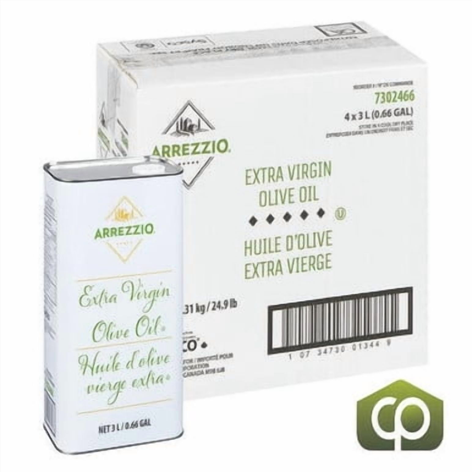 【オハイオ製】ARRCO アルコ USPCC 3個 Arrezzio Classi Olive Oil Extra Virgin - Premium Blend, 3L- (4