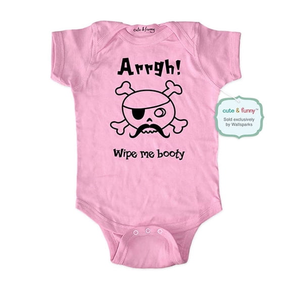 Arrgh wipe me booty - wallsparks cute & funny Brand - baby one piece bodysuit - Great baby shower gift!