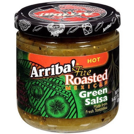 Arriba! Hot Fire Roasted Green Salsa, 16 oz