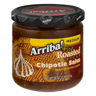 Arriba! Craft Mexican Med Roasted Chipotle Salsa with Tomato & Garlic 16 oz