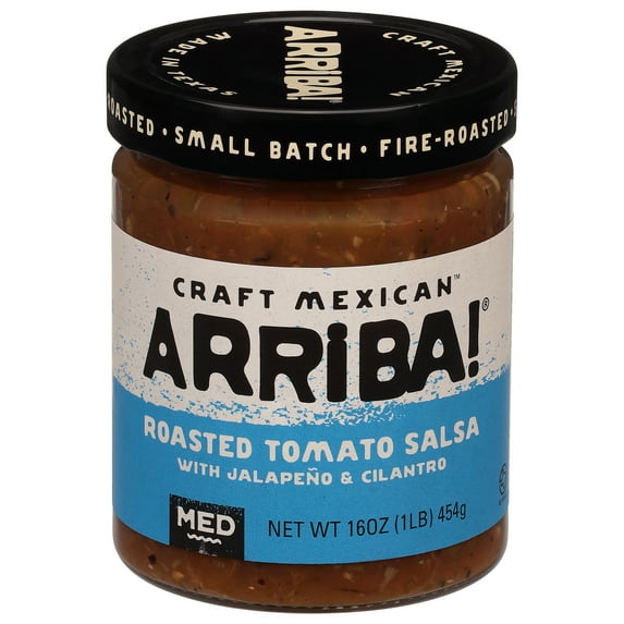 Arriba! Craft Mexican Med Roasted Tomato Salsa with Jalapeno & Cilantro 16 oz