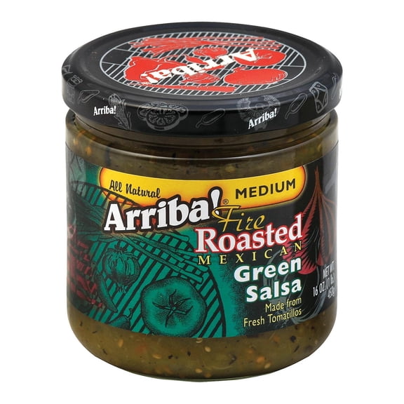 Arriba - Salsa Roasted Tomatillo Medium - 16 Oz, Case of 6