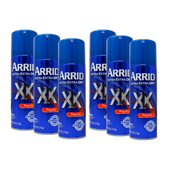 Arrid XX Aerosol Antiperspirant/Deodorant, Regular, 4 oz (6 Pack)