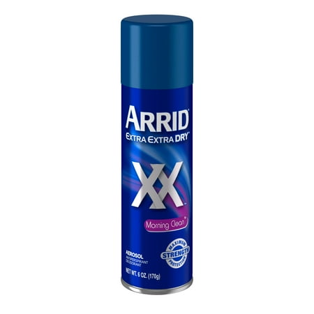 Arrid XX Extra Extra Dry Aerosol Antiperspirant Deodorant, Morning Clean, 6 oz