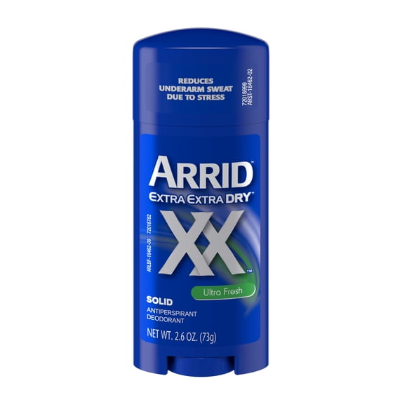 Arrid XX Extra Extra Dry Solid Antiperspirant Deodorant, Ultra Fresh, 2.6 oz