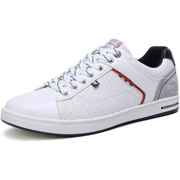Arrigo Bello Mens Casual Comfort Shoes Fashion Breathable Sneakers White-1 Size 9
