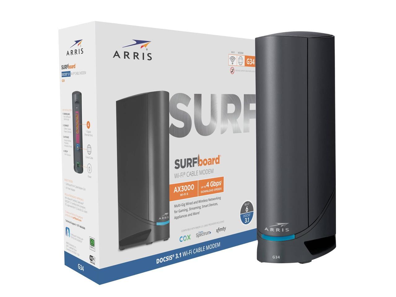 Arris G34 SURFboard DOCSIS 3.1 Gigabit Modem & Wi-Fi 6 Router - Xfinity ...