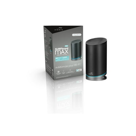 ARRIS - SURFboard mAX Pro Wireless-AX11000 Tri-Band Mesh Wi-Fi 6 Router - Black