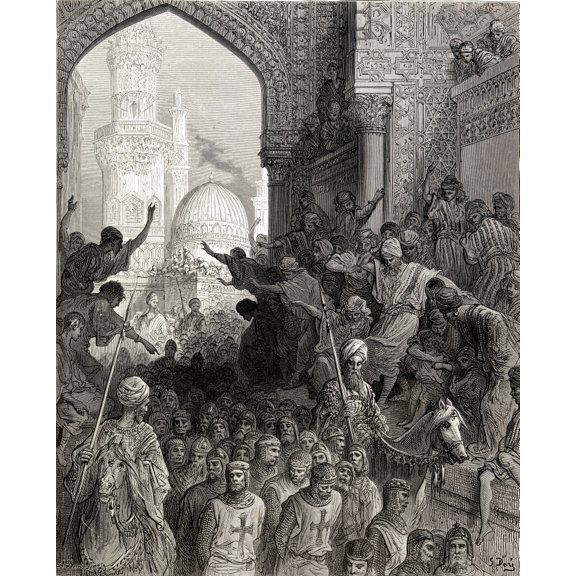 Arrival At Cairo Of Prisoners Of Minich During The Seventh Crusade Poster Print