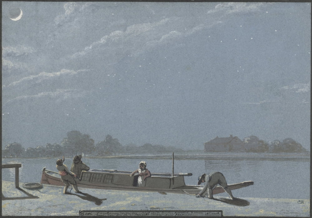 Arrival Of An OrphanS Barge At Buitenamstel Canvas Art - (36 x 24)