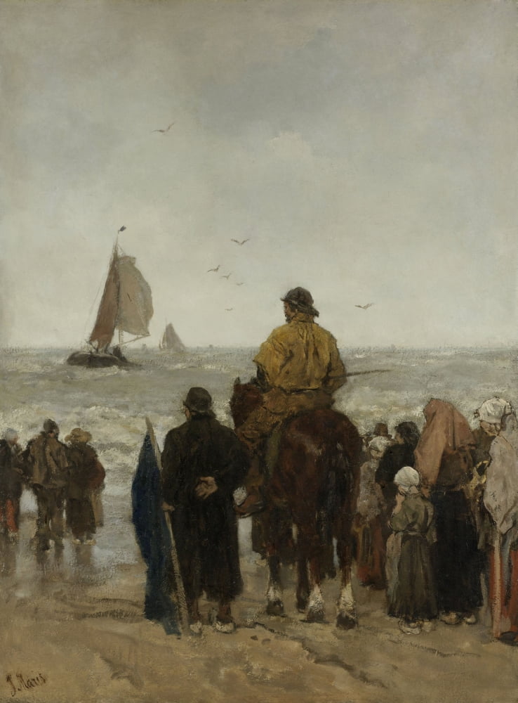 Arrival Of The Boats Canvas Art - (18 x 24)