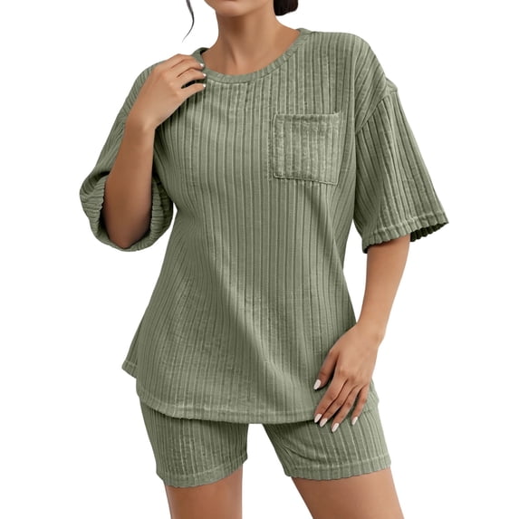 Pyjama set with Inbuilt Bra T-Shirt and Shorts with Sleeves
