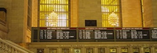 Arrival departure board in a station Grand Central Station Manhattan New York City New York State USA Canvas Art - Panoramic Images (18 x 6)
