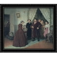 thumbnail image 1 of Arrival of a New Governess in a Merchant House 32x28 Large Black Ornate Wood Framed Canvas Art by Vasily Perov, 1 of 2