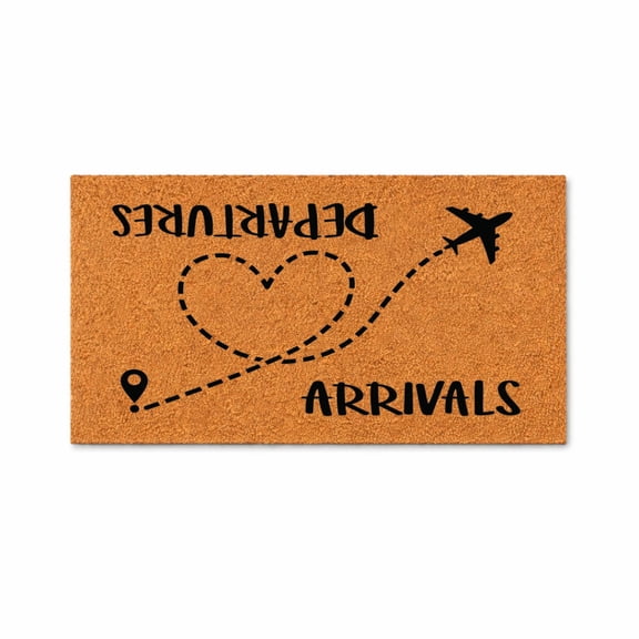 Arrivals Departures Doormat, Funny Welcome Mat, Front Door Entryway Mat (16x24 inches) 3138
