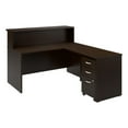 thumbnail image 1 of Arrive 60W x 72D L Reception Desk with Drawers in Mocha Cherry - Engineered Wood, 1 of 11