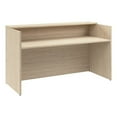 thumbnail image 1 of Arrive 72W x 30D Reception Desk with Shelf in Natural Elm - Engineered Wood, 1 of 7