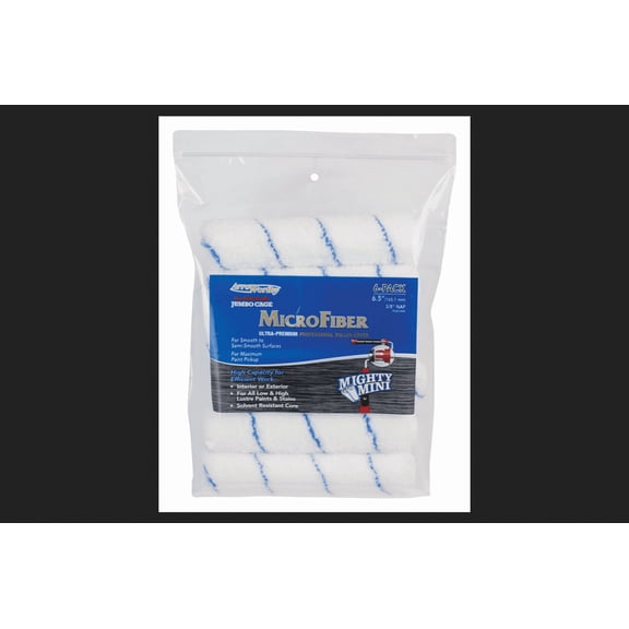 Arroworthy 3/8 in. x 6.5 in. W Jumbo Paint Roller Cover For Smooth to Semi-Smooth Surfaces 6 pk