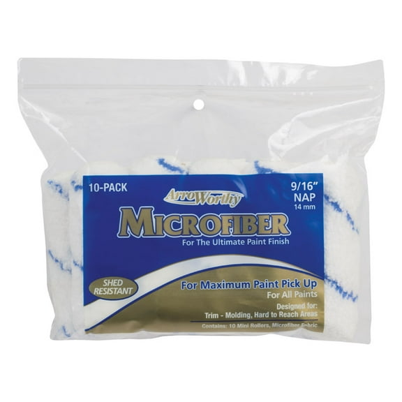 Arroworthy Microfiber 9/16 in. x 4 in. W Paint Roller Cover 10 pk